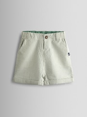 JoJo Maman Bébé Khaki Green Seersucker Stripe Shorts - Image 1 of 4