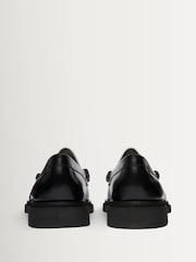 G.H.Bass Black & White Leather Weejun Step Larson Moc Penny Shoes - Image 3 of 6