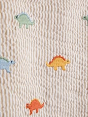 JoJo Maman Bébé Natural Embroidered Gingham Dungarees - Image 3 of 3