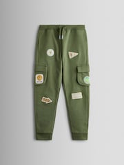 JoJo Maman Bébé Safari Appliqué Badge Cargo Joggers - Imaginea 1 din 3
