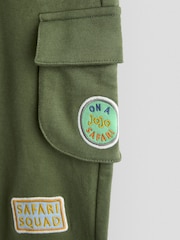 JoJo Maman Bébé Safari Appliqué Badge Cargo Joggers - Imaginea 3 din 3