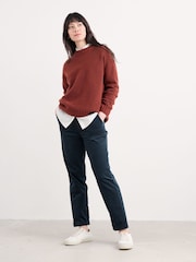 Seasalt Cornwall Blue Navy Crackington Tapered Trousers - Image 1 of 6