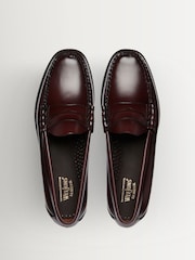 G.H.Bass Wine Leather Weejun II Larson Moc Penny Shoes - Image 5 of 6