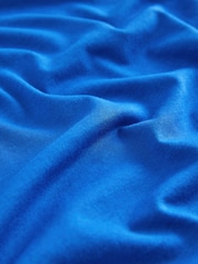 Cobalt Blue Cotton Modal Slouch V-Neck T-Shirt - Image 7 of 7