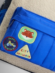 JoJo Maman Bébé Personalised Borg Colour Block Medium Backpack - Image 4 of 7