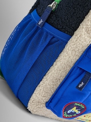JoJo Maman Bébé Personalised Borg Colour Block Medium Backpack - Image 6 of 7