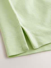 Lime Green Cotton Modal Slouch V-Neck T-Shirt - Image 2 of 3