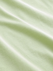 Lime Green Cotton Modal Slouch V-Neck T-Shirt - Image 3 of 3