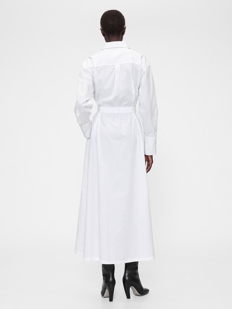 Gap GapStudio White Poplin Belted Oversized Maxi Shirt Dress - Image 2 of 4 Gap GapStudio White Poplin Belted Oversized Maxi Shirt Dress - Image 2 of 4