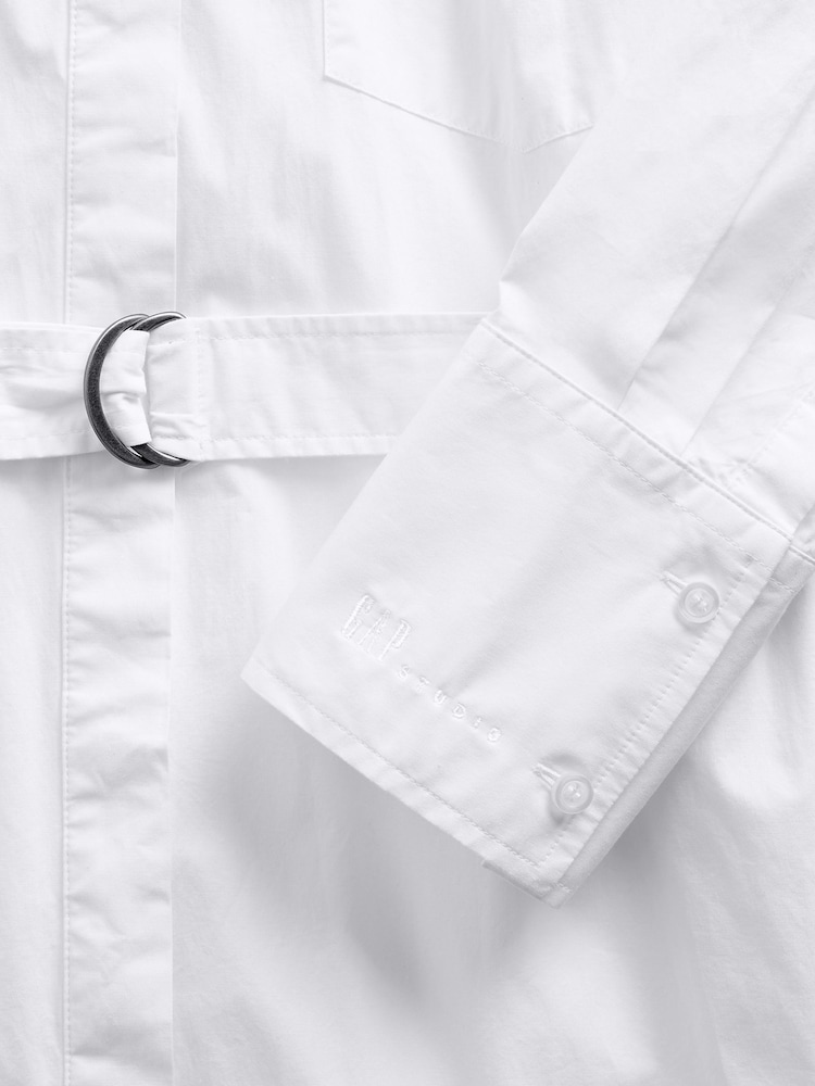 Gap GapStudio White Poplin Belted Oversized Maxi Shirt Dress - Image 5 of 5 Gap GapStudio White Poplin Belted Oversized Maxi Shirt Dress - Image 5 of 5