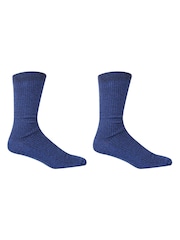 Glenmuir Blue Twist Yarn Super Soft Leisure Socks 6 Pack - Image 5 of 7