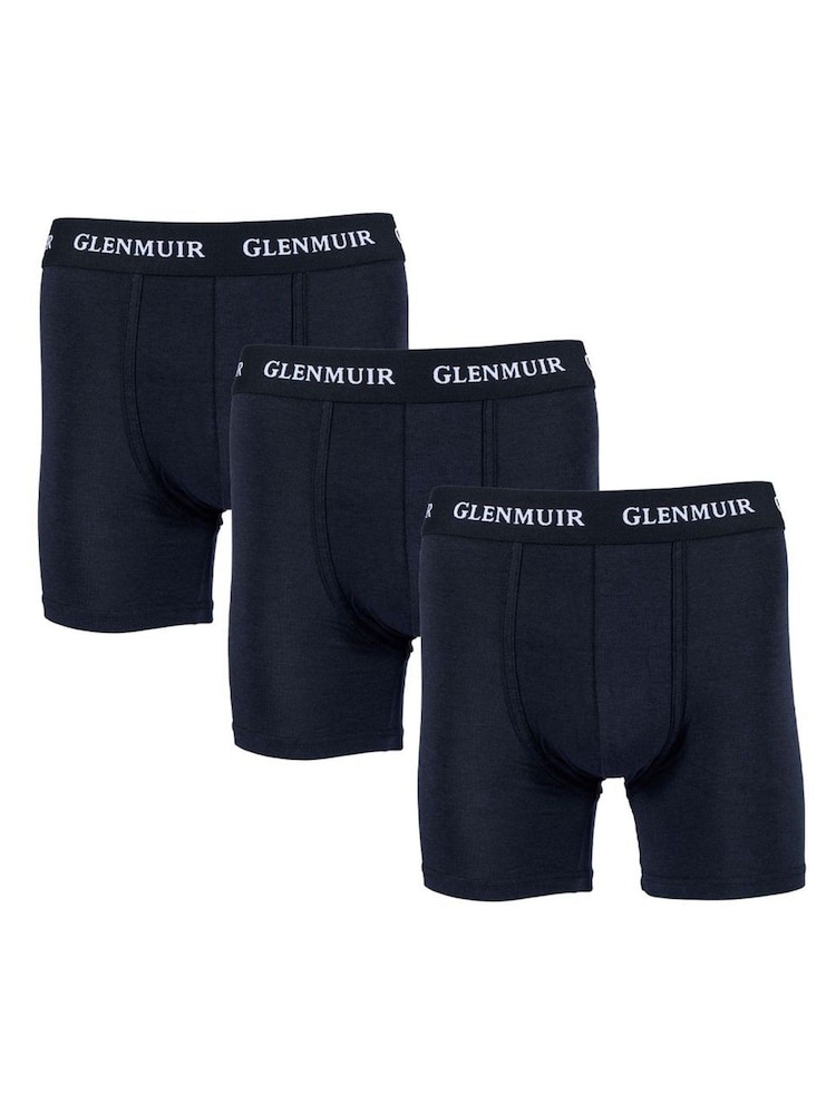 Glenmuir Long Leg Cotton Blend Boxers 3 pack - Imagem 1 de 7