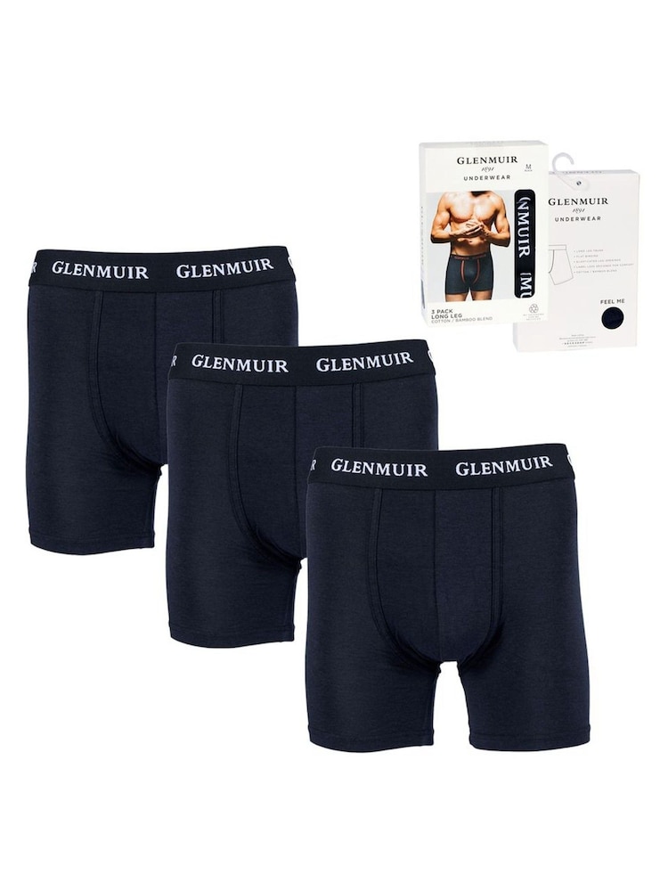 Glenmuir Long Leg Cotton Blend Boxers 3 pack - Imagem 7 de 7
