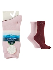 Glenmuir Pink Thermal Boot Socks 2 pack - Image 3 of 7