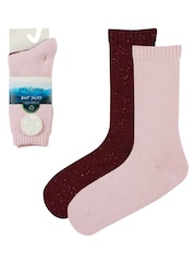Glenmuir Pink Thermal Boot Socks 2 pack - Image 5 of 7