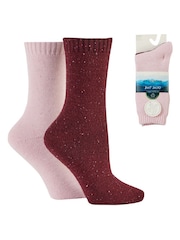 Glenmuir Pink Thermal Boot Socks 2 pack - Image 6 of 7
