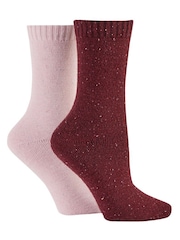 Glenmuir Pink Thermal Boot Socks 2 pack - Image 7 of 7