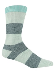 Glenmuir Blue Multi Stripe Leisure Socks 3 pack - Image 5 of 7