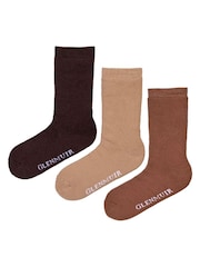 Glenmuir Brown Brushed Thermal Boot Socks 3 pack - Image 2 of 7