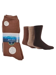 Glenmuir Brown Brushed Thermal Boot Socks 3 pack - Image 4 of 7