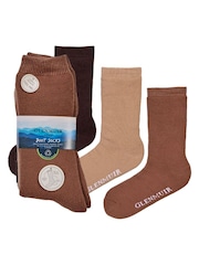 Glenmuir Brown Brushed Thermal Boot Socks 3 pack - Image 5 of 7
