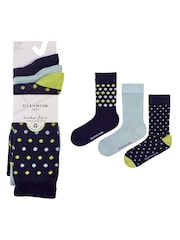 Glenmuir Blue Multi Sport Crew Socks 3 pack - Image 7 of 9