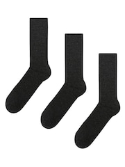 Glenmuir Black Super Soft Leisure Socks 3 pack - Image 5 of 5