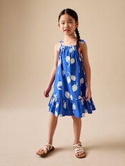 Cobalt Blue Angel Sleeve Dress (3-16yrs) - Image 2 of 9