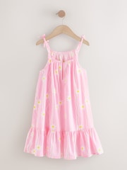 Pink Floral Angel Sleeve Dress (3-16yrs) - Image 5 of 7