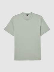 Reiss Mint Green Bradley Premium-Interlock Modern-Fit T-Shirt - Image 2 of 6