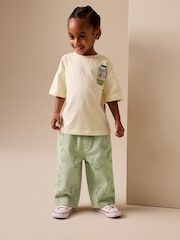 Green Duck Print Pull On Wide Trousers (3mths-7yrs) - Image 2 of 8