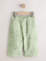 Green Duck Print Pull On Wide Trousers (3mths-7yrs) - Image 5 of 8