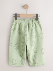Green Duck Print Pull On Wide Trousers (3mths-7yrs) - Image 6 of 8