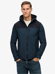 Superdry Blue Hooded Soft Shell Trekker Jacket - Image 3 of 6