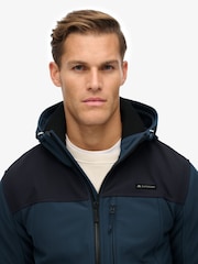Superdry Blue Hooded Soft Shell Trekker Jacket - Image 5 of 6