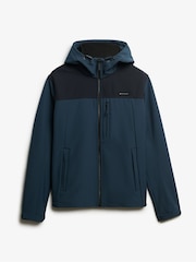 Superdry Blue Hooded Soft Shell Trekker Jacket - Image 6 of 6