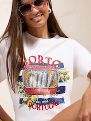Friends Like These White Porto Beaded Graphic T-Shirt - Image 3 of 5