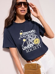 Friends Like These Navy Graphic T-Shirt - Image 1 of 4