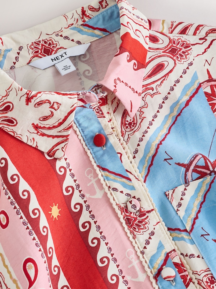 blue bandana dress shirt Stetson Men's Blue Bandana Medallion Print Pearl Snap Western Shirt