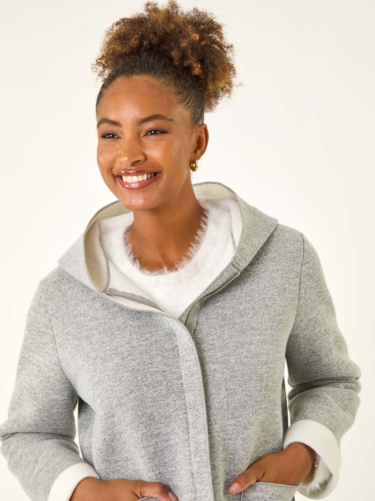 Roman Grey Bonded Relaxed Hooded Jacket - Image 2 of 5