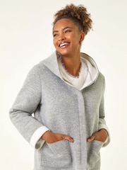 Roman Grey Bonded Relaxed Hooded Jacket - Image 4 of 5