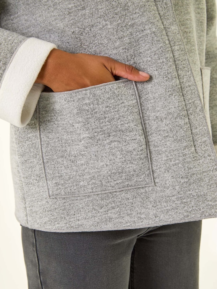 Roman Grey Bonded Relaxed Hooded Jacket - Image 5 of 5