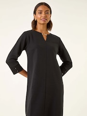 Roman Black Keyhole Chain Shift Dress - Image 2 of 5