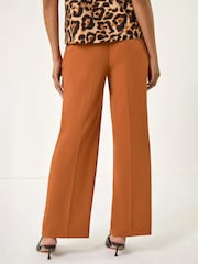 Roman Orange Long Wide Leg Stretch Trousers - Image 2 of 5