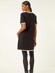 Roman Black Bow Detail Knitted Dress - Image 3 of 5