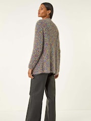Roman Blue Fluffy Sparkle Cardigan - Image 3 of 5