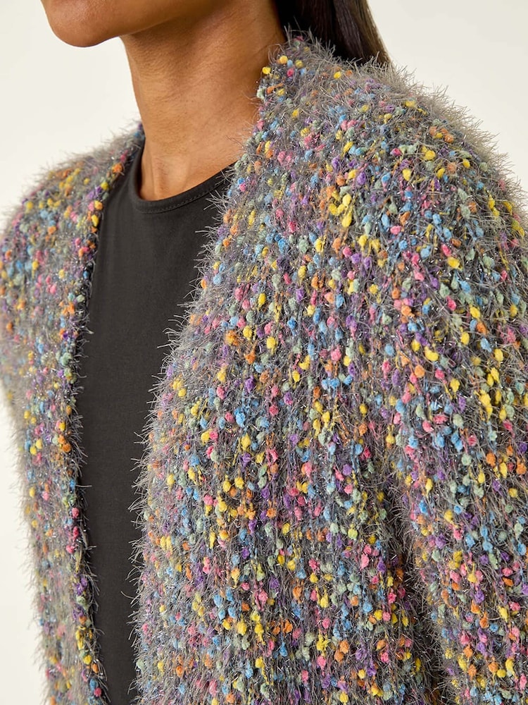 Roman Blue Fluffy Sparkle Cardigan - Image 5 of 5