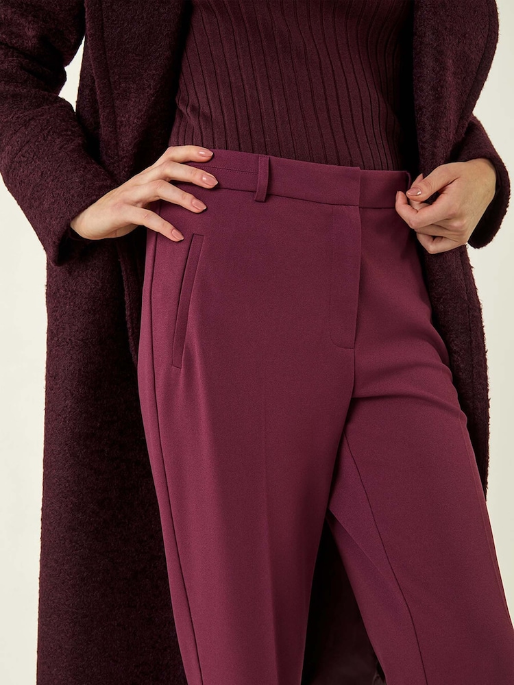 Roman Red Straight Leg Stretch Trousers - Image 5 of 5 Roman Red Straight Leg Stretch Trousers - Image 5 of 5