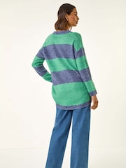 Roman Green Stripe Soft Knit Jumper - Image 3 of 5