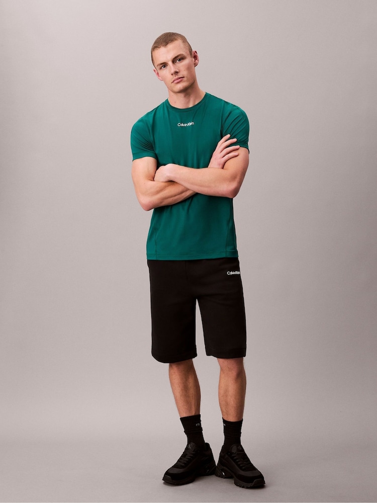 Calvin Klein Green Breathable Quick-Dry Gym T-Shirt - Image 2 of 6